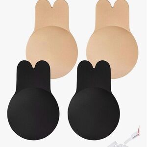 Adhesive Silicone Nipple Covers - Beige & Black, 4-Pack